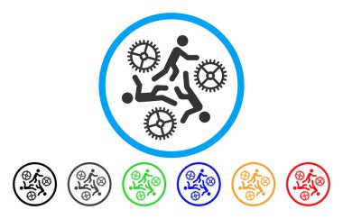 Simgesi çalışan kişiler için vites düz