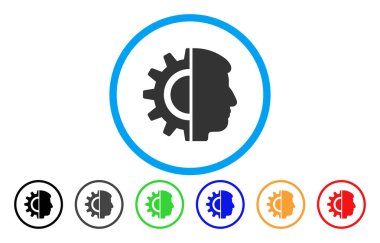 Android robot yuvarlak simge