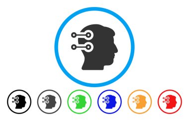 Kafa bağlayıcılar simgesi yuvarlak