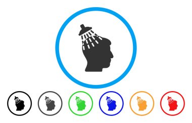 Yuvarlak simge kafa duş