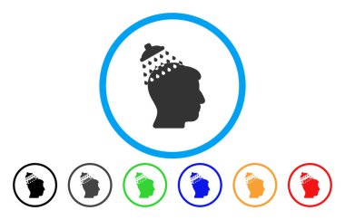 Yuvarlak simge kafa duş