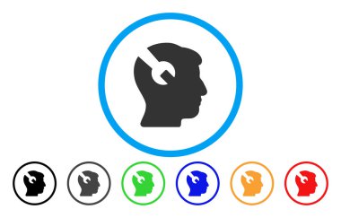 Kafa cerrahi anahtar yuvarlak simgesine