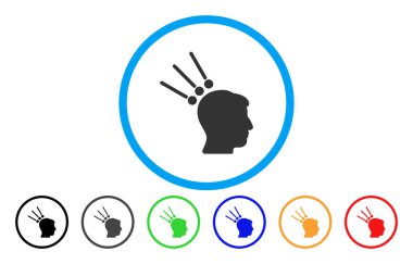 Kafa Test bağlayıcılar simgesi yuvarlak