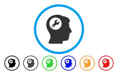 Kafa yuvarlak simge anahtarı