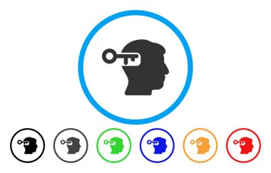 Akıl anahtar simgesi yuvarlak