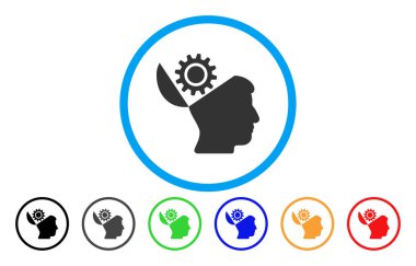 Açık kafa dişli simgesini yuvarlak