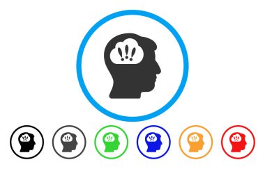 Sorun beyin fırtınası yuvarlak simge