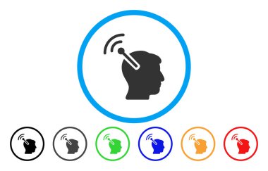 Radyo sinirsel arayüzü yuvarlak simge