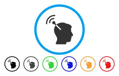 Radyo sinirsel arayüzü yuvarlak simge