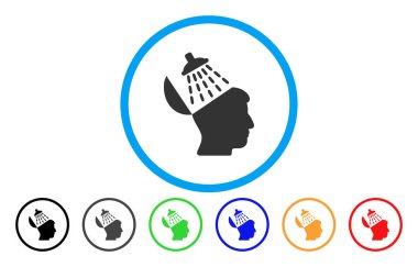 Beyin yıkama yuvarlak simge