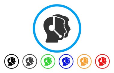 Çağrı merkezi operatörleri simgesi yuvarlak