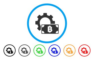 Bitcoin para çekme seçenekleri düz simgesi dişli