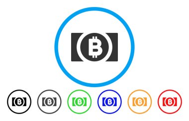 Bitcoin nakit düz simgesi