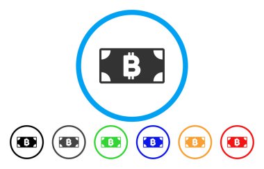 Bitcoin nakit banknot düz simgesi