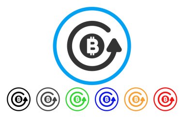 Bitcoin ters ibraz düz simgesi