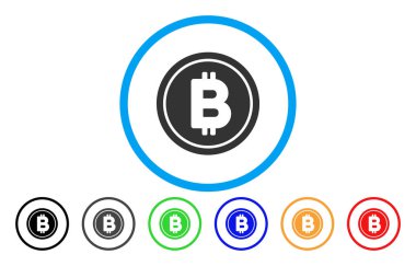 Bitcoin para düz simgesi