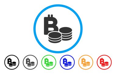 Bitcoin paralar düz simgesi