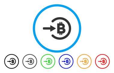 Bitcoin gelir düz simgesi