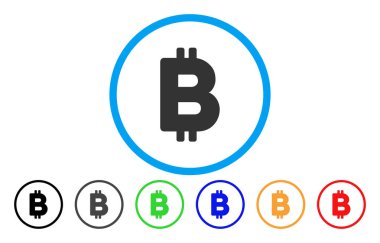Bitcoin mektup düz simgesi