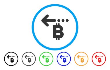 Bitcoin geri ödeme geri düz simgesi