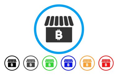 Bitcoin Dükkanı düz simgesi