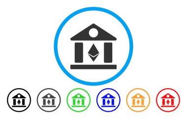 Ethereum Banka Binası düz simgesi