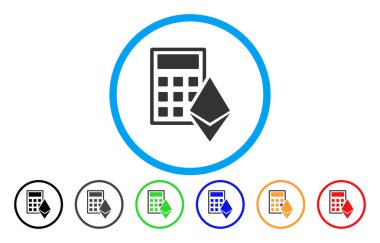 Ethereum hesap makinesi düz simgesi