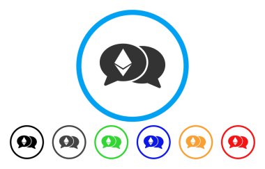 Ethereum sohbet düz simgesi