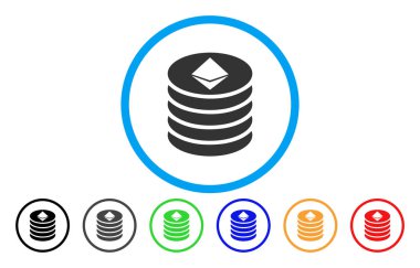 Ethereum para yığını düz simgesi