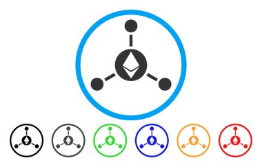 Ethereum bağlantıları düz simgesi