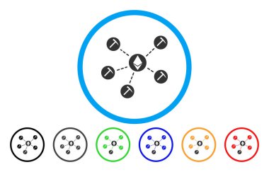 Ethereum araştırma havuzu düz simgesi