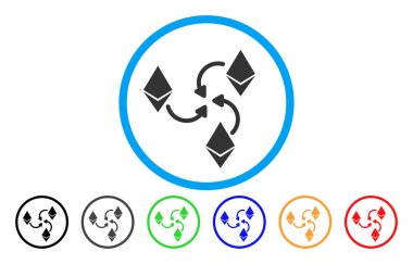 Ethereum karıştırıcı girdap düz simgesi