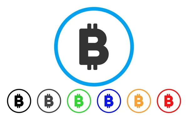 Bitcoin letterpictogram plat — Stockvector