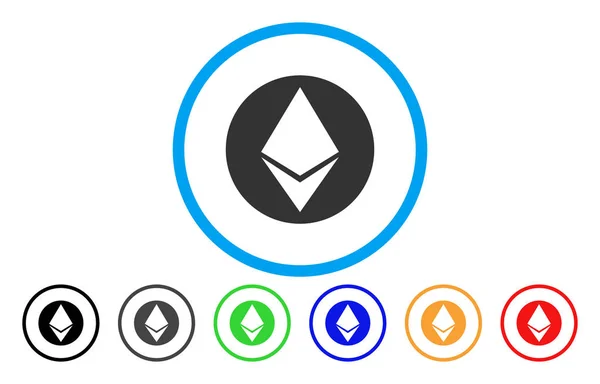 Ethereum mince ploché ikony — Stockový vektor
