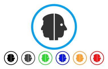 Çift yüzlü yuvarlak simge