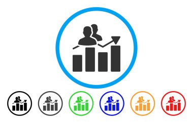 Seyirci grafik yuvarlak simgesi