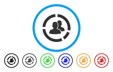 Demografi diyagramı yuvarlak simge