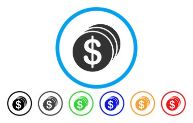 Doları yuvarlak simge paralar