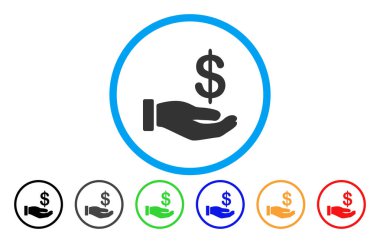 Kazanç el yuvarlak simgesi