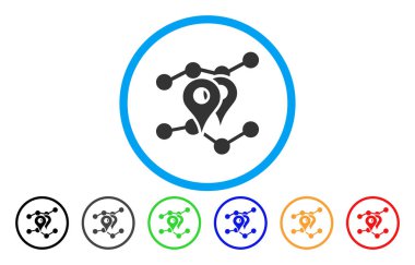 Geo eğilimleri yuvarlak simge