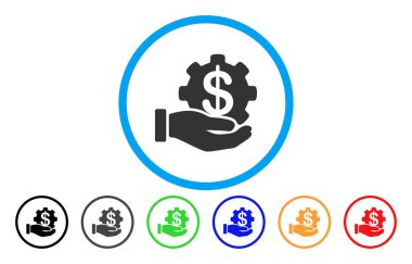 Ödeme seçenekleri el yuvarlak simgesi hizmet