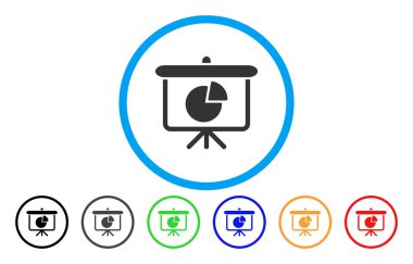 Pasta grafik gösteri yuvarlak simge