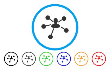 Simge kişi ilişkileri yuvarlak