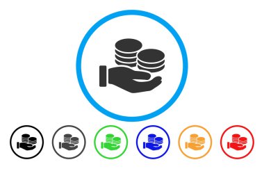 Maaş el yuvarlak simgesi