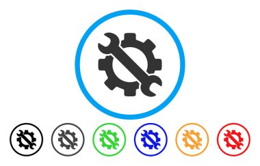 Hizmet araçları yuvarlak simge