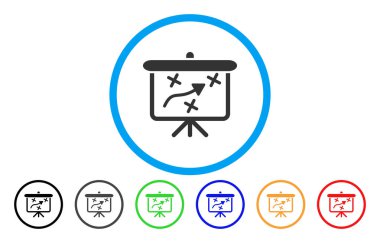 Strateji yolu gösteri kurulu yuvarlak simge