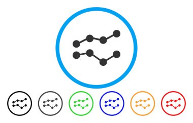 Eğilimleri yuvarlak simge