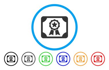 Sertifika yuvarlak simge