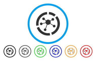 Bağlantıları yuvarlak simge diyagram