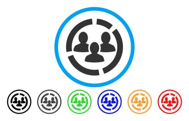 Demografi diyagramı yuvarlak simge